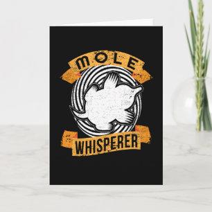 Mole Whisperer Cute Garden Gardener Mole Kaart