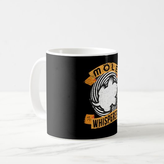 Mole Whisperer Cute Garden Gardener Mole Koffiemok (Voorkant links)