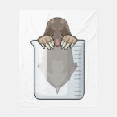 Mole with Measuring cup Fleece Deken (Voorkant)