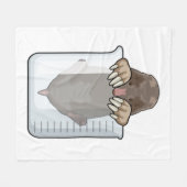 Mole with Measuring cup Fleece Deken (Voorkant (Horizontaal))