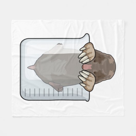Mole with Measuring cup Fleece Deken (Voorkant (Horizontaal))