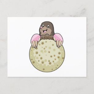 Mole with Moon Briefkaart