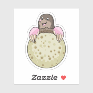 Mole with Moon Sticker