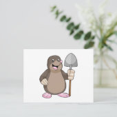 Mole with Shovel Briefkaart (Staand voorkant)