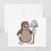 Mole with Shovel Briefkaart (Voorkant / Achterkant)