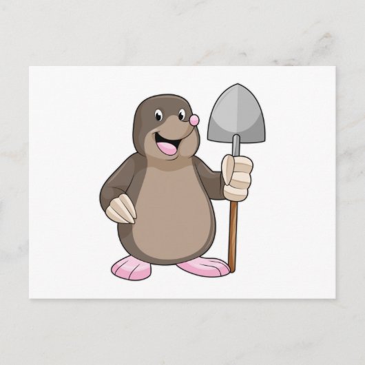 Mole with Shovel Briefkaart (Voorkant)