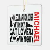 Moleculair Bioloog Loves Cats CUSTOM Keramisch Ornament (Links)