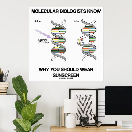 Moleculaire biologen weten waarom je het zonnesche poster (Thuiskantoor)