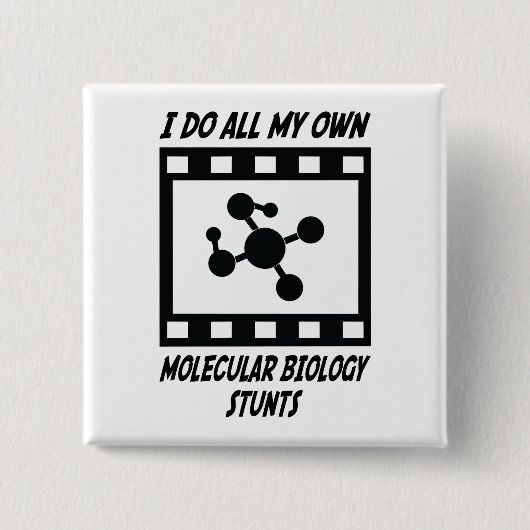 Moleculaire biologiestunts vierkante button 5,1 cm (Voorkant)