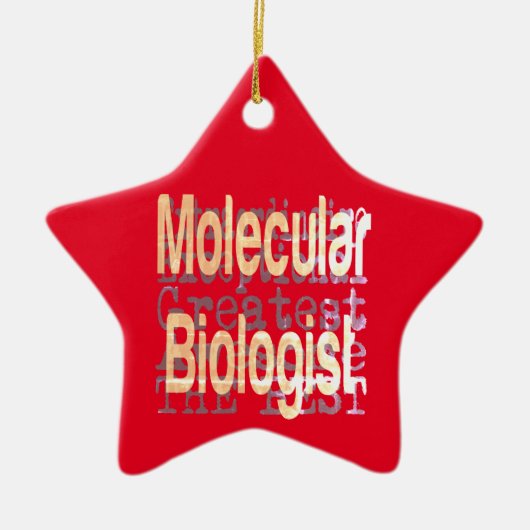 Moleculaire bioloog extraordinaire keramisch ornament (Voorkant)