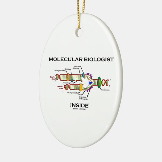 Moleculaire bioloog Inside (DNA-replicatie) Keramisch Ornament (Links)