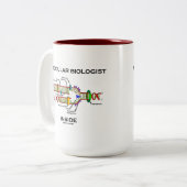 Moleculaire bioloog Inside (DNA-replicatie) Tweekleurige Koffiemok (Voorkant links)