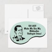 Moleculaire bioloog Voice Briefkaart (Voorkant / Achterkant)