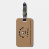 Moleculaire cafeïnestructuur - Science Art Coffee Bagagelabel (Achterkant verticaal)