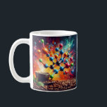 Moleculaire cafeïnestructuur - Science Art Coffee Koffiemok<br><div class="desc">Moleculaire cafeïnestructuur - Science Art Coffee Lover Design Brandstof uw dag met wetenschap en cafeïne! Dit opvallende ontwerp kenmerkt de moleculaire structuur van cafeïne in een levendige, artistieke weergave. Vetgedrukte sferen en verbindingslijnen illustreren de complexe rangschikking van atomen in deze stimulerende verbinding, waardoor een visueel aantrekkelijk stuk ontstaat dat perfect...</div>