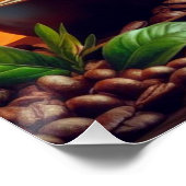 Moleculaire cafeïnestructuur - Science Art Coffee Perfect Poster (Hoek)