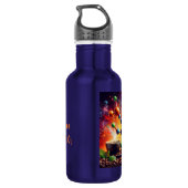 Moleculaire cafeïnestructuur - Science Art Coffee Waterfles (Achterkant)