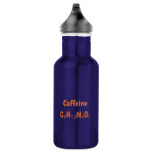 Moleculaire cafeïnestructuur - Science Art Coffee Waterfles (Rechts)