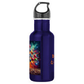 Moleculaire cafeïnestructuur - Science Art Coffee Waterfles (Voorkant)