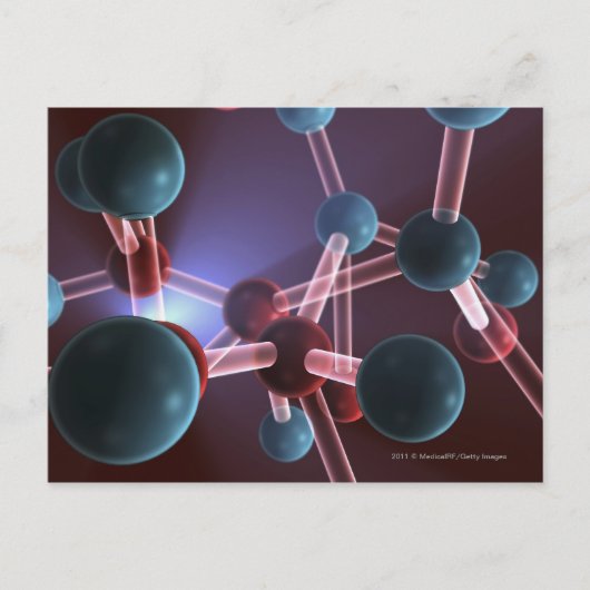 Moleculaire structuur van cafeïne briefkaart (Voorkant)