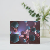 Moleculaire structuur van cafeïne briefkaart (Staand voorkant)
