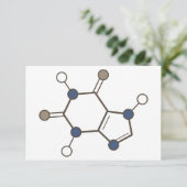 moleculaire structuur van cafeïne kaart (Staand voorkant)