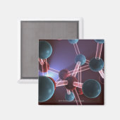 Moleculaire structuur van cafeïne magneet (Voorkant / Achterkant)