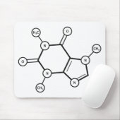 moleculaire structuur van cafeïne muismat (Met muis)