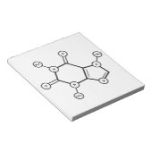 moleculaire structuur van cafeïne notitieblok (Schuin)