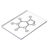 moleculaire structuur van cafeïne notitieboek (Linkerzijde)