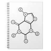 moleculaire structuur van cafeïne notitieboek (Voorkant)