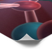 Moleculaire structuur van cafeïne. poster (Hoek)