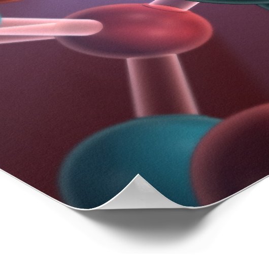 Moleculaire structuur van cafeïne. poster (Hoek)