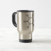 moleculaire structuur van cafeïne reisbeker (Voorkant links)