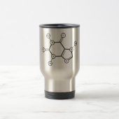 moleculaire structuur van cafeïne reisbeker (Center)