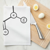 moleculaire structuur van cafeïne theedoek (Quarter Fold)