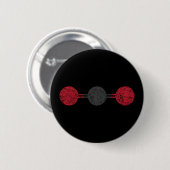 Moleculaire structuur van koolstofdioxide ronde button 5,7 cm (Voorkant /achterkant)
