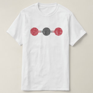 Moleculaire structuur van koolstofdioxide t-shirt