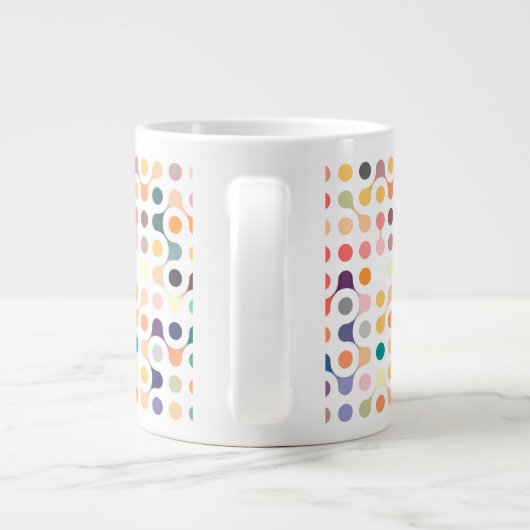 Moleculaire structuurpatroon grote koffiekop (Achterkant)