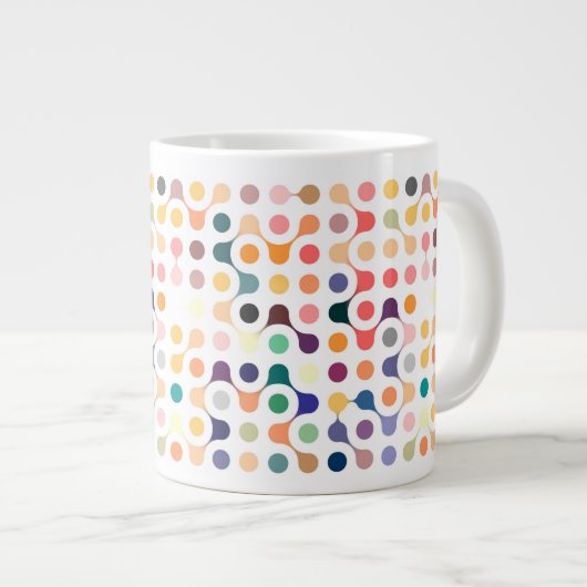 Moleculaire structuurpatroon grote koffiekop (Voorkant rechts)