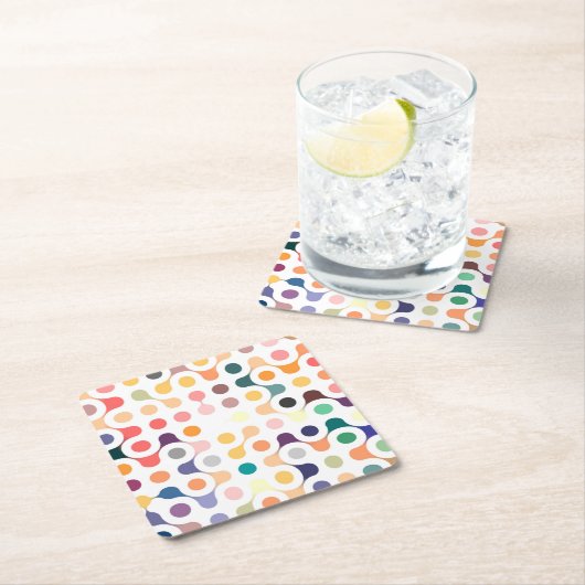 Moleculaire structuurpatroon kartonnen onderzetters (Insitu)