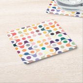 Moleculaire structuurpatroon kartonnen onderzetters (Schuin)