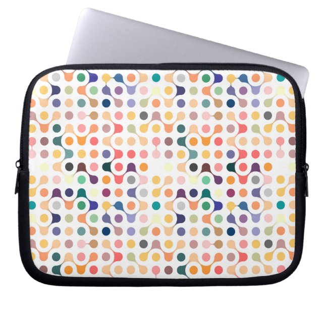 Moleculaire structuurpatroon laptop sleeve (Voorkant)