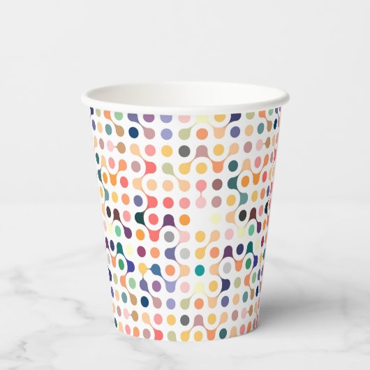 Moleculaire structuurpatroon papieren bekers (Achterkant)