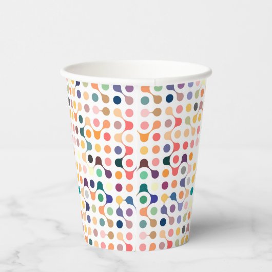 Moleculaire structuurpatroon papieren bekers (Rechts)