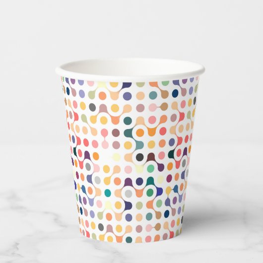 Moleculaire structuurpatroon papieren bekers (Voorkant)