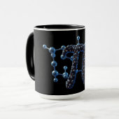 Molecular Pi Day Chemistry Science Coffee Mok (Voorkant links)