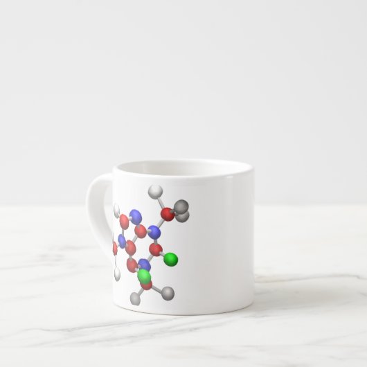 Molecule 3-D Rendering Espresso Kop (Links)