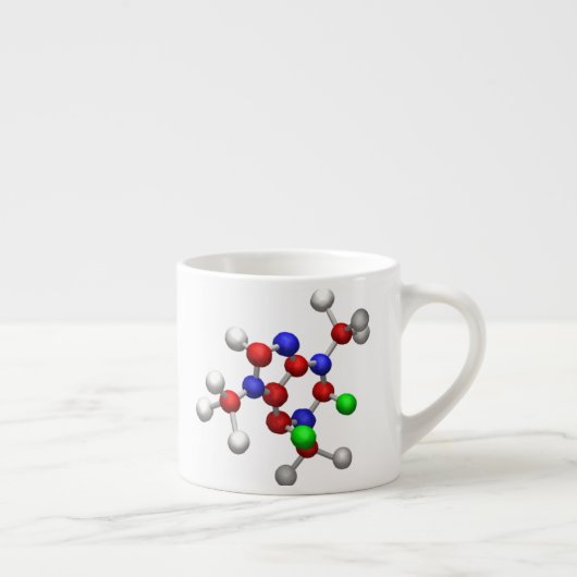 Molecule 3-D Rendering Espresso Kop (Rechts)
