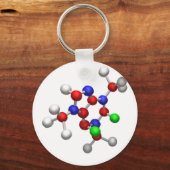Molecule 3-D Rendering Sleutelhanger (Voorkant)